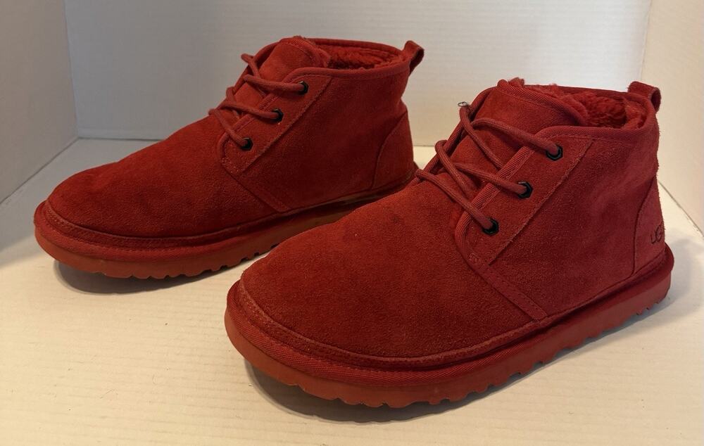 Authentic UGG brand Men's Neumel Chukka Boots Shoes Red Size 10